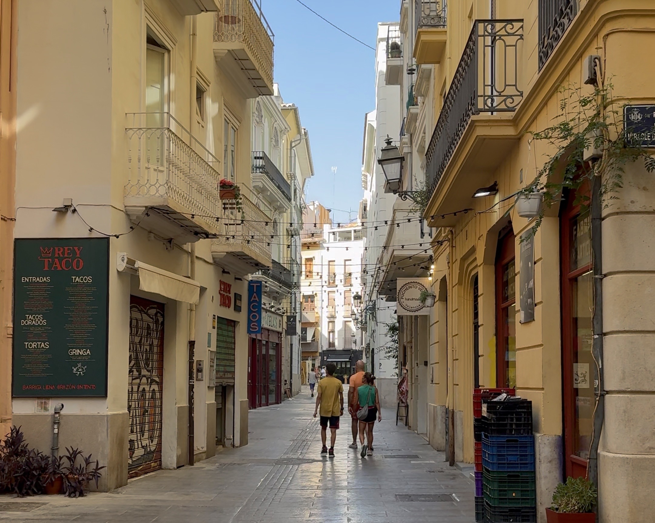 Street in Valencia old town Spain